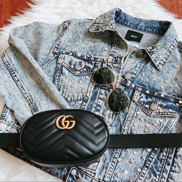 Urban Outfitters studs washed denim jean jacket - Picture 5 of 5